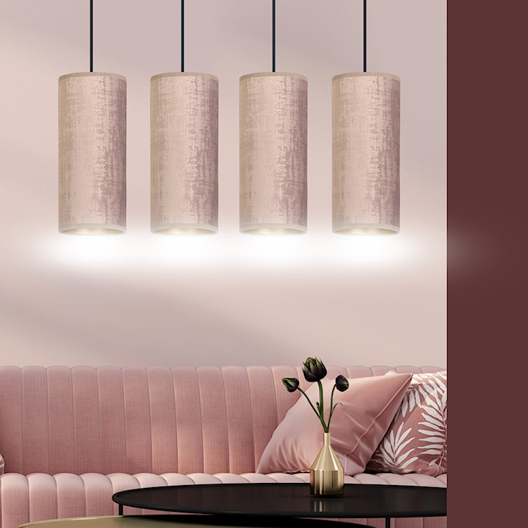 Lampa wisząca Bonett x4 65 cm różowa  - zdjęcie 2