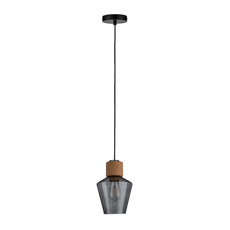 Lampa sufitowa nowoczesna Nibbler z dymionym kloszem średnica 18 cm  - zdjęcie 3