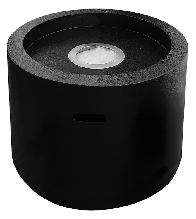 Biokominek wolnostojący Calcone z kamieniami ozdobnymi okrągły o średnicy 32,5 cm czarny 