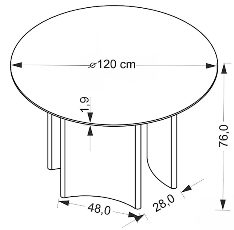 Stół okrągły do jadalni Caldo 120 cm orzech  - zdjęcie 8