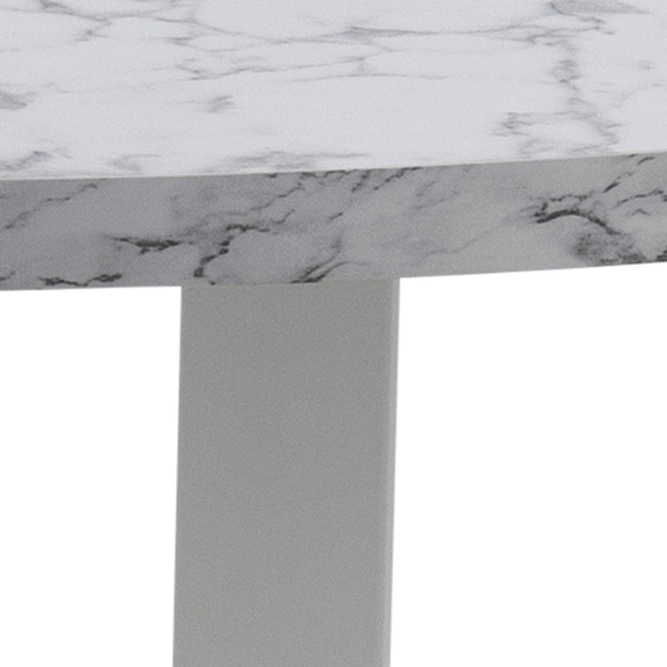 Stół Adhafera biały marmur średnica 110 cm  - zdjęcie 9