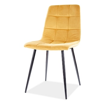 Krzesło tapicerowane Kaveh żółty velvet