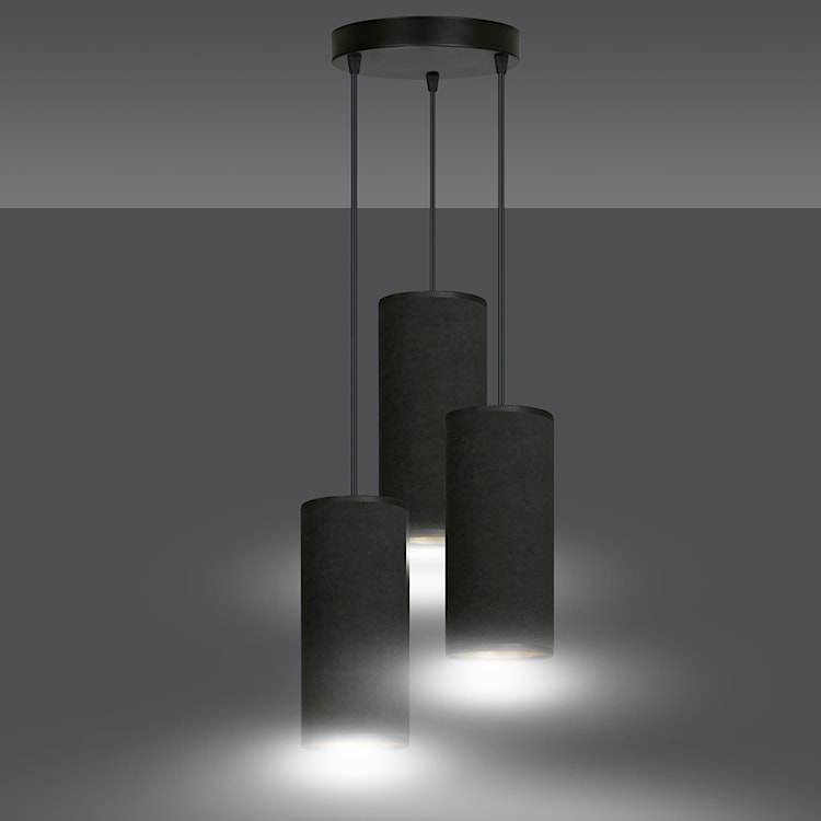 Lampa wisząca Bonett x3 asymetryczna średnica 35 cm czarna  - zdjęcie 5