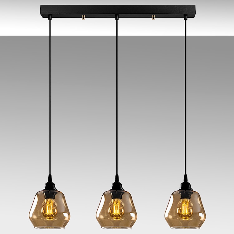 Lampa sufitowa Zelotti x3 65 cm czarna  - zdjęcie 5