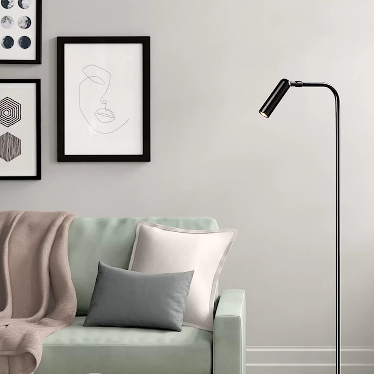 Lampa stojąca Cally minimalistyczna czarna  - zdjęcie 2