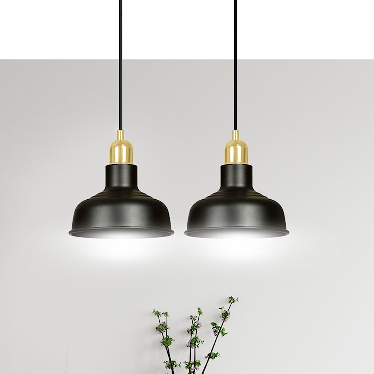 Lampa wisząca Ibere x2 42 cm czarna  - zdjęcie 3