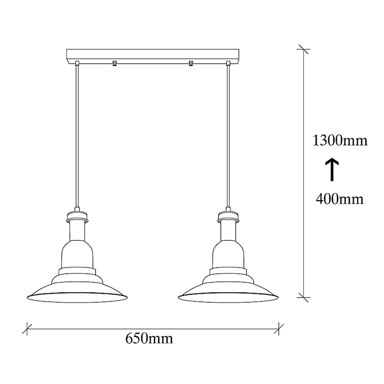 Lampa sufitowa Ardulace x2 65 cm czarna  - zdjęcie 6