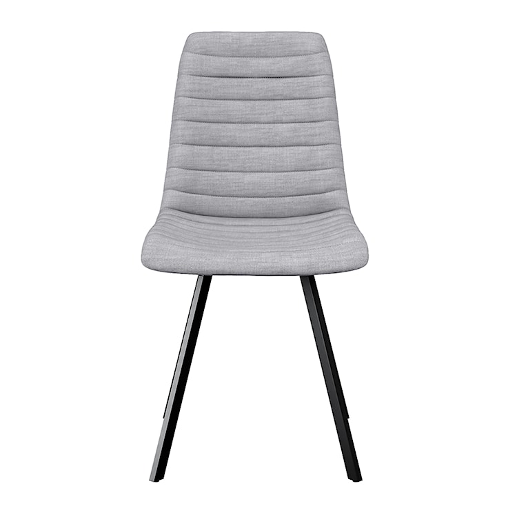 Krzesło tapicerowane Kimmy jasny szary na metalowych czarnych nogach  - zdjęcie 4