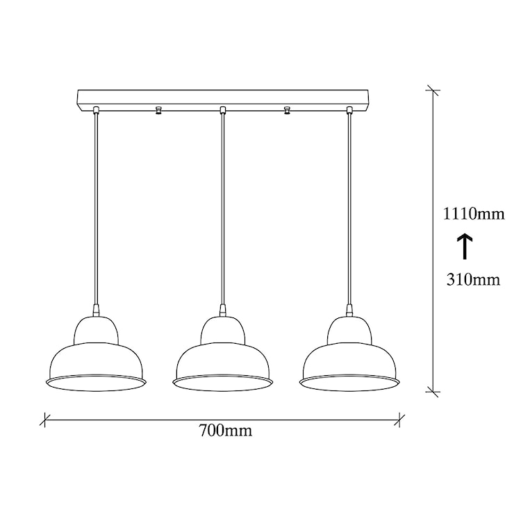 Lampa wisząca Hentima x3 złota  - zdjęcie 5