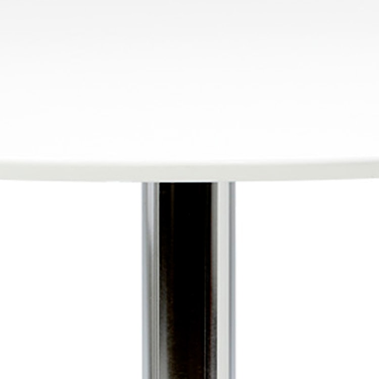 Stół okrągły Balsamita średnica 110 cm biały na chromowanej nodze  - zdjęcie 7