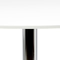 Stół okrągły Balsamita średnica 110 cm biały na chromowanej nodze  - zdjęcie 7