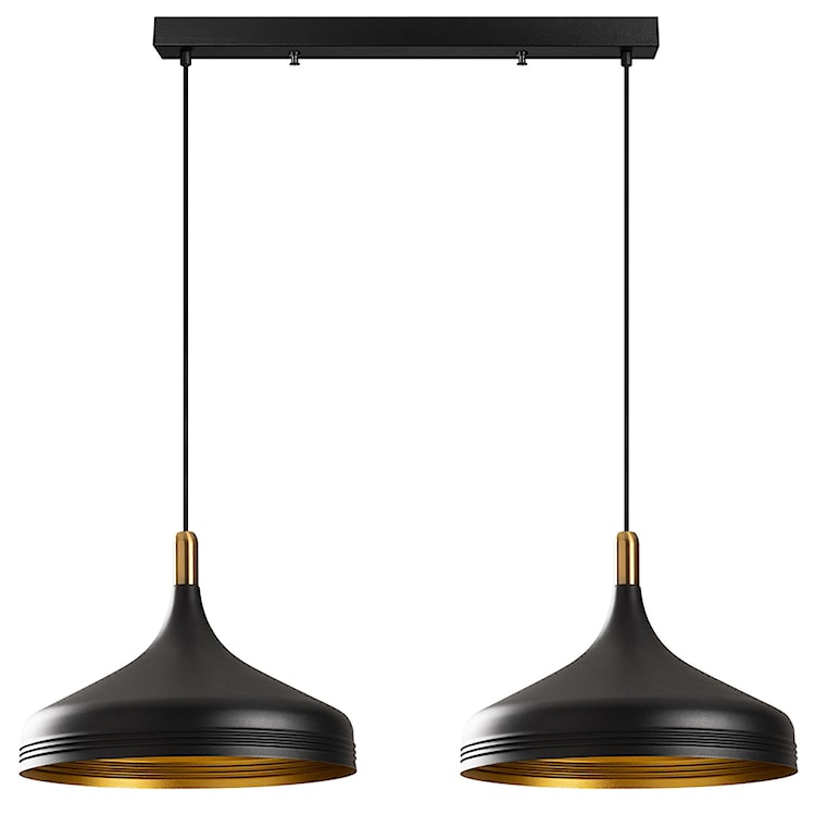 Lampa sufitowa Ardulace x2 68 cm czarna/złota 