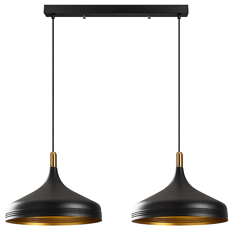 Lampa sufitowa Ardulace x2 68 cm czarna/złota