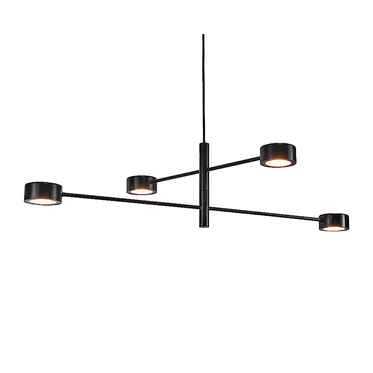 Lampa wisząca Clyde x4 czarna 89,6 cm 