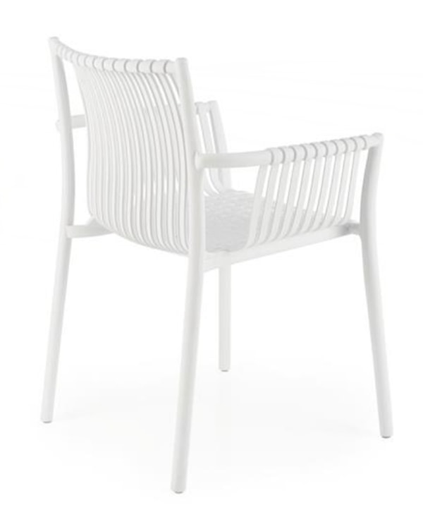 Krzesło z tworzywa Tatory z podłokietnikami białe  - zdjęcie 5