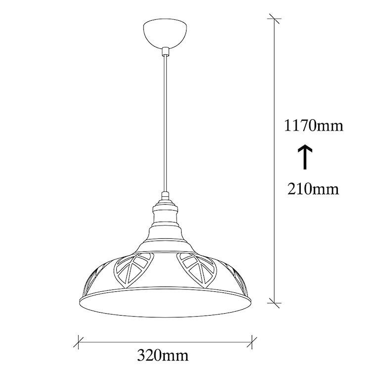 Lampa sufitowa Ardulace ze zdobieniami średnica 32 cm miedziana  - zdjęcie 5