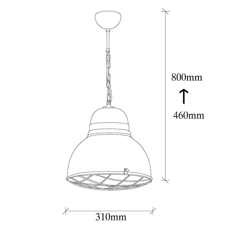 Lampa sufitowa Ardulace industrialna średnica 31 cm żółta  - zdjęcie 9