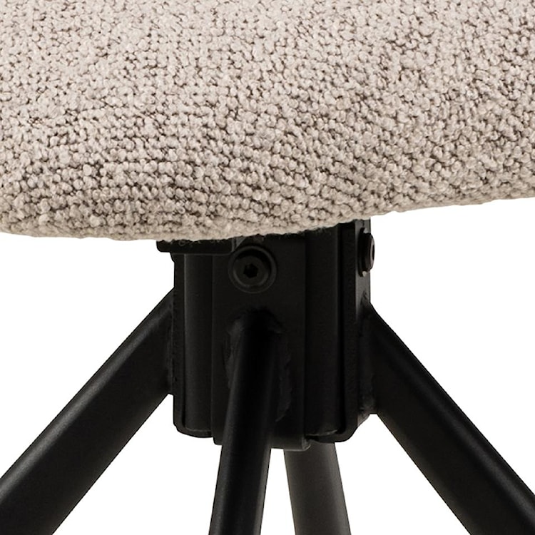 Krzesło do jadalni Cessar tapicerowane obrotowe beżowe tkanina boucle   - zdjęcie 7