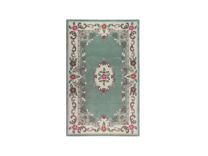 Dywan wełniany Aubusson zielony Okrągły/średnica 120 Dywany Homebook