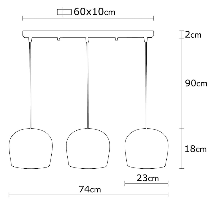 Lampa wisząca nowoczesna Pavitaries x3 czarna  - zdjęcie 5