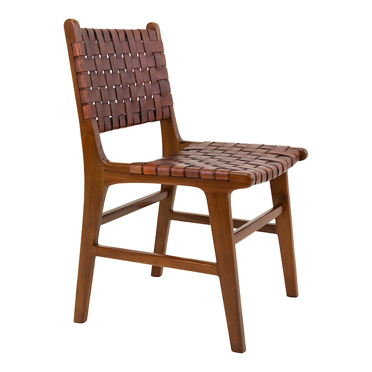 Krzesło Bargino brązowe ze sztucznej skóry  - zdjęcie 4