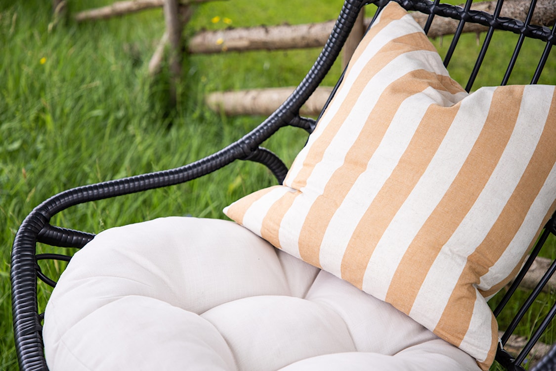 Fotel wiszący Comfordle wiklinowy czarny  - zdjęcie 4