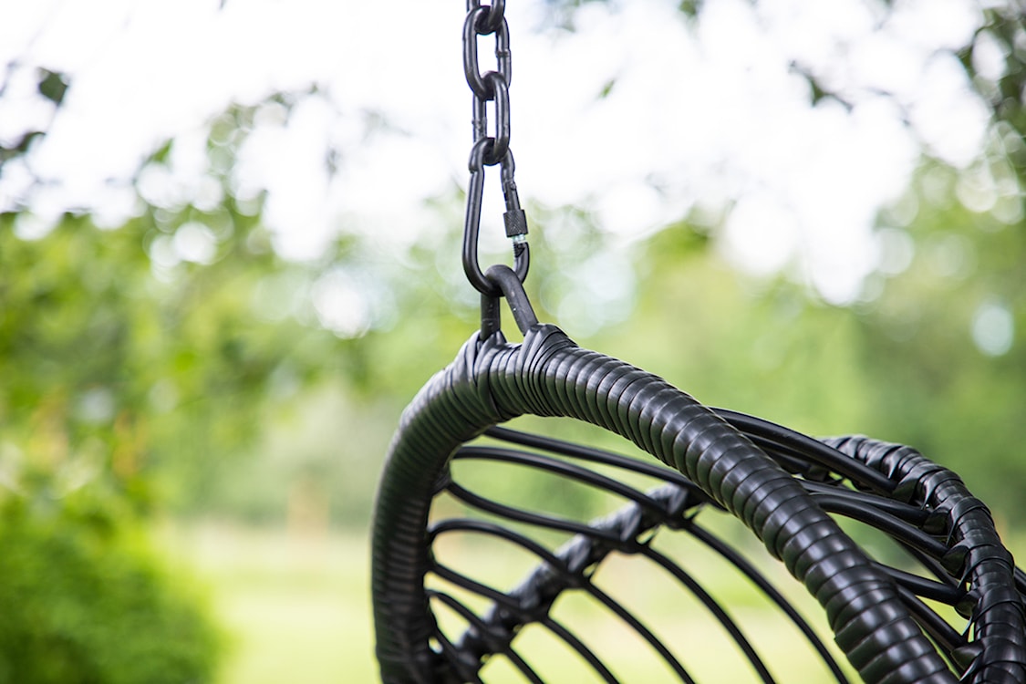 Fotel wiszący Comfordle wiklinowy czarny  - zdjęcie 5