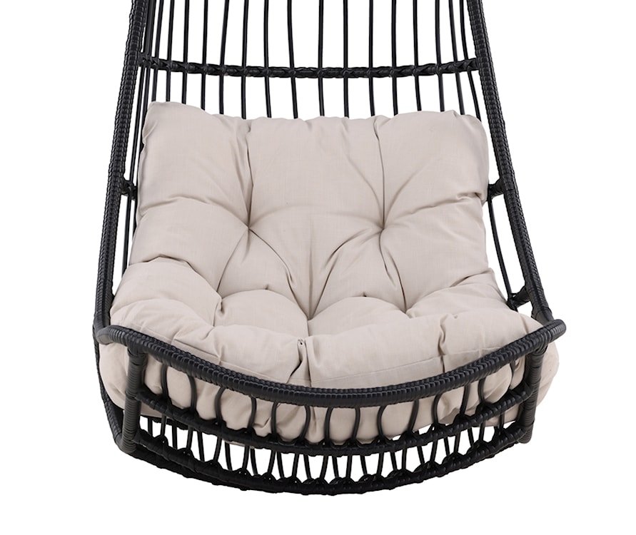 Fotel wiszący Comfordle wiklinowy czarny  - zdjęcie 7