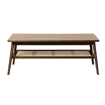Stolik kawowy Visimmy 60x120 cm przyciemniony dąb/plecionka