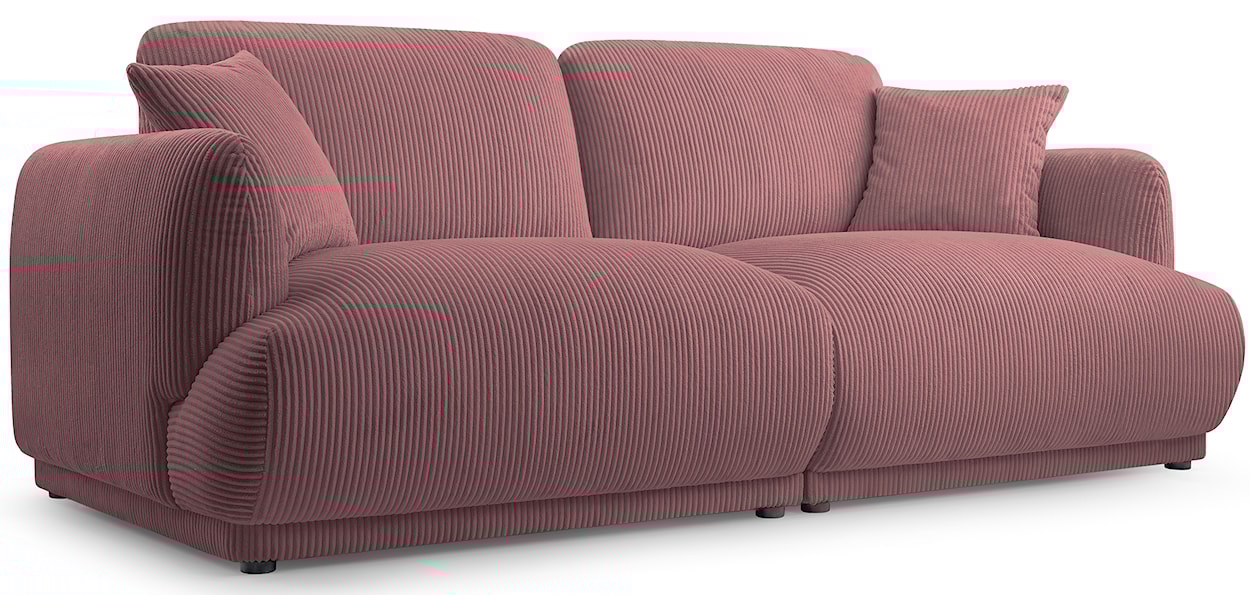 Sofa trzyosobowa Chacco różowa sztruks