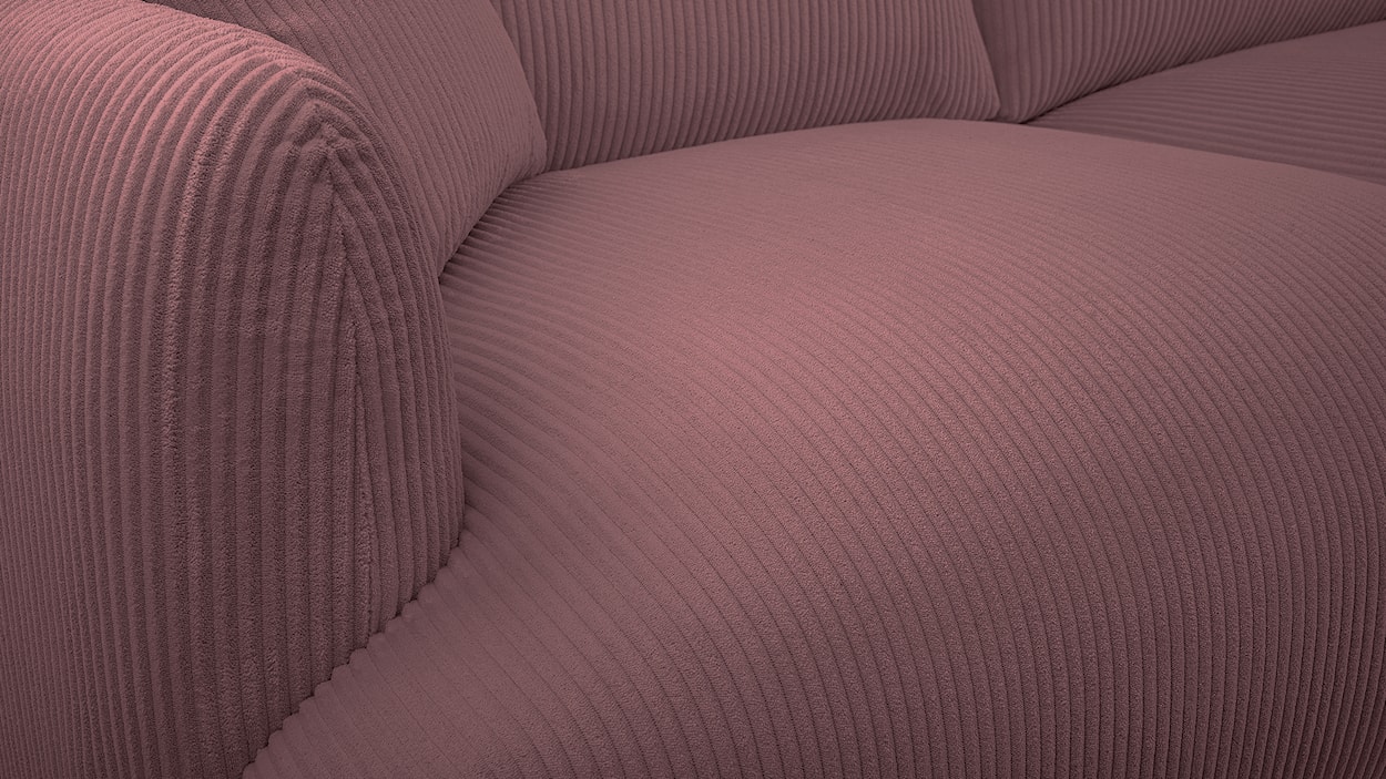 Sofa trzyosobowa Chacco różowa sztruks  - zdjęcie 4