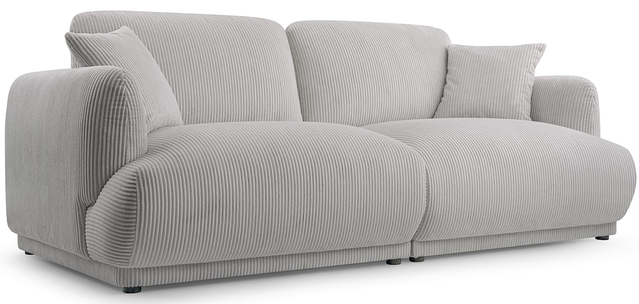 Sofa trzyosobowa Chacco jasnoszara sztruks