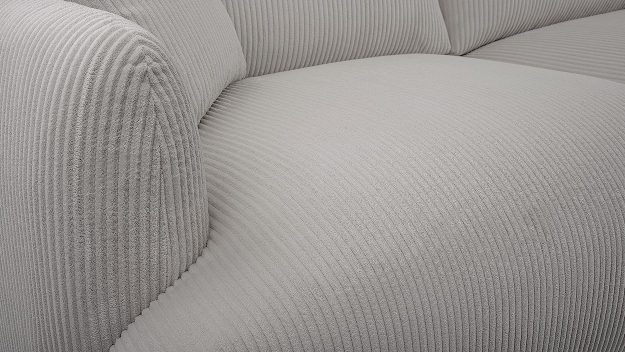 Sofa trzyosobowa Chacco jasnoszara sztruks  - zdjęcie 4