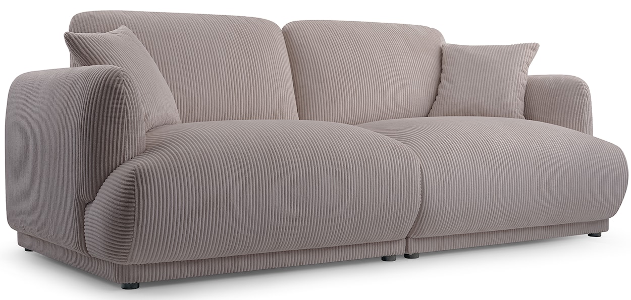 Sofa trzyosobowa Chacco ciemnobeżowa sztruks 