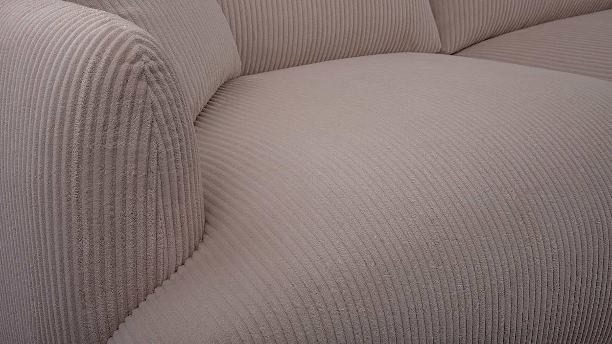 Sofa trzyosobowa Chacco ciemnobeżowa sztruks  - zdjęcie 4