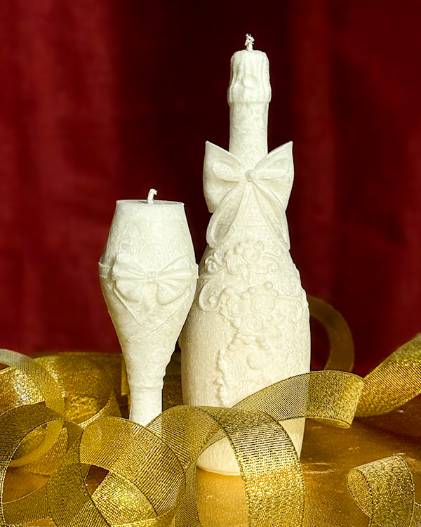 Świeca z wosku palmowego Champagne Bottle 330 g  - zdjęcie 2