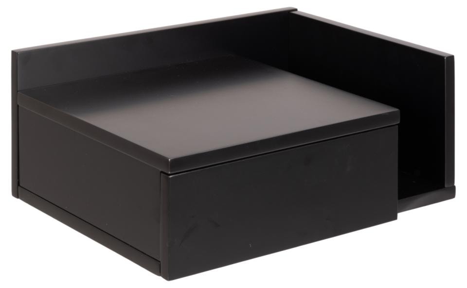 Szafka nocna Chantic ścienna czarna z szufladą na metalowych prowadnicach 40x32x16,5 cm   - zdjęcie 2