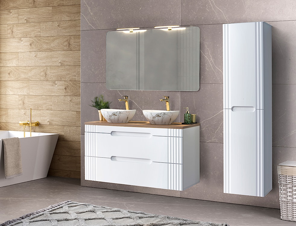 Blat łazienkowy Becialls 120 cm dąb evoke  - zdjęcie 2