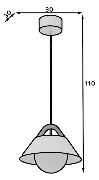 Lampa wisząca Chelatee x1 biała  - zdjęcie 5