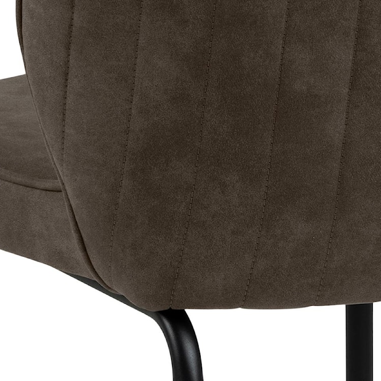 Krzesło tapicerowane Chinmoy antracytowe z oparciem na metalowych nóżkach velvet  - zdjęcie 5