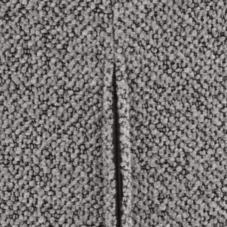 Krzesło tapicerowane Chinmoy szare z oparciem na metalowych nóżkach boucle  - zdjęcie 5