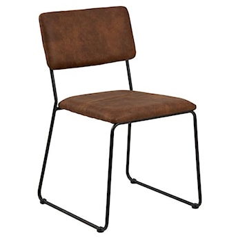 Krzesło industrialne Codeman brązowe na metalowej podstawie