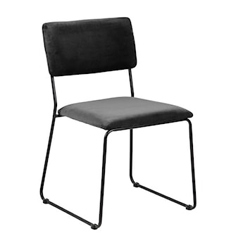 Krzesło industrialne Codeman ciemnoszare na metalowej podstawie velvet