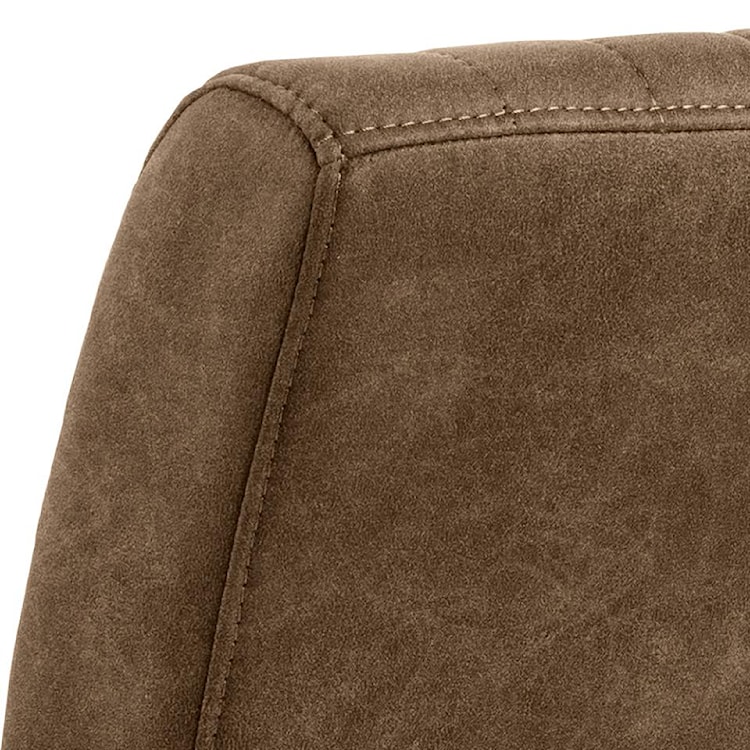Krzesło tapicerowane Colbre brązowe na metalowej podstawie z podłokietnikami velvet  - zdjęcie 6