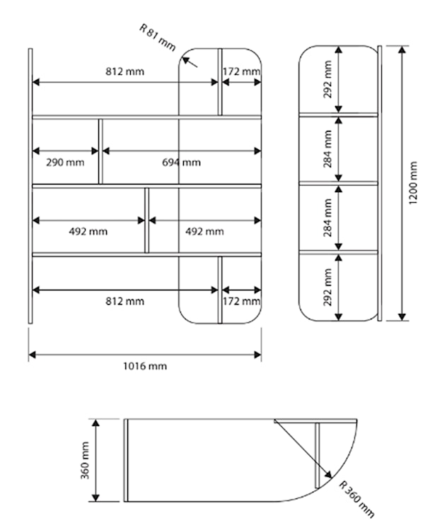 Regał Contle 102 cm niski dąb olejowany  - zdjęcie 5