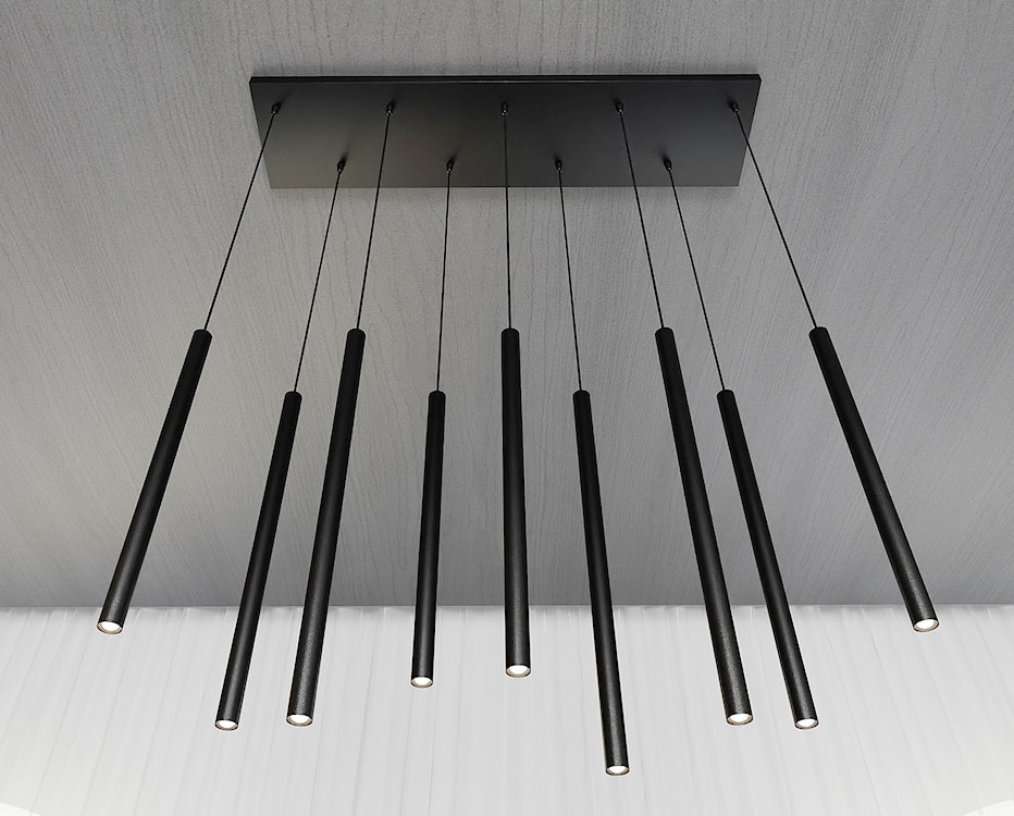 Lampa wisząca Corinaldo czarna x9  - zdjęcie 3