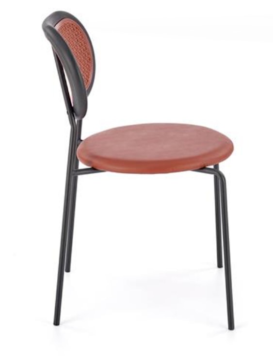 Krzesło z tworzywa Haplest technoratan/ekoskóra bordowe  - zdjęcie 6