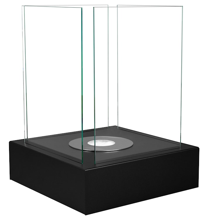 Biokominek Cube kwadratowy 40 cm czarny strukturalny 