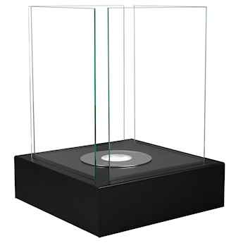 Biokominek Cube kwadratowy 40 cm czarny strukturalny