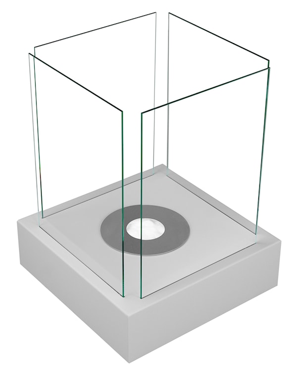 Biokominek Cube kwadratowy 40 cm szary strukturalny  - zdjęcie 10